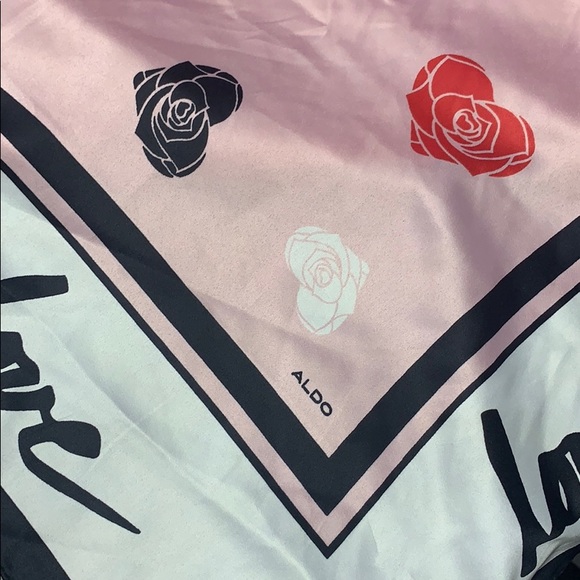ALDO Floral and Heart Printed Scarf- Pink - Picture 6 of 10